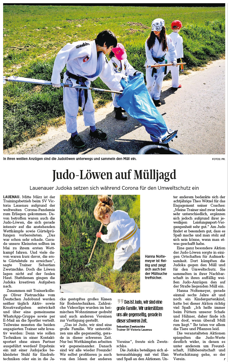 Mllbeseitigung durch Judo-Lwen